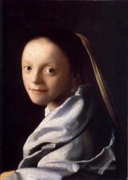 Studie einer jungen Frau Barock Johannes Vermeer Ölgemälde